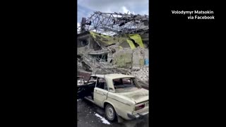 Hospital building destroyed by shelling - Izyum deputy mayor