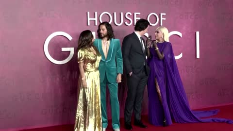 Lady Gaga walks the red carpet for 'House of Gucci' in London