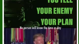 President Trump - We do not talk about our military plans Iykyk