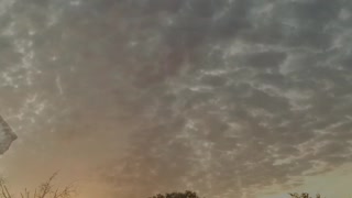 Bizarre sunrise clouds