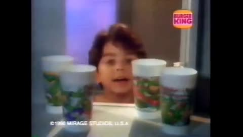 1990 Burger King Teenage Mutant Ninja Turtles Cups Commercial