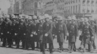 New York Police Parade (1899 Original Black & White Film)