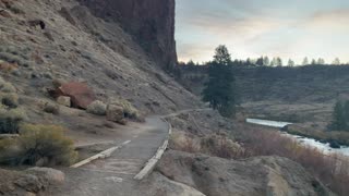 Beautiful River Canyon JUST BEFORE Sunrise – Smith Rock State Park – Central Oregon – 4K