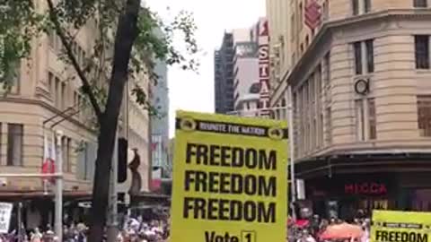 Sydney, Australia: Massive kill the Bill/Freedom Rally Nov. 19, 2021