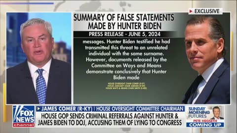 James Comer ‘Joe Biden’s Committed Many Crimes’ in Interview With Fox’s Maria Bartiromo
