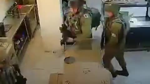 US based Terrorist in West Bank Terroring Bakery Worker on Gun Point