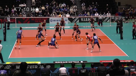 20230408 V-league Final 4 AGEO vs HISAMITSU view from court end