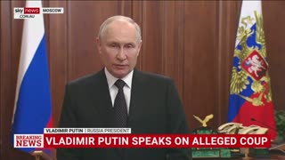 Vladimir Putin addresses Russia on alleged coup