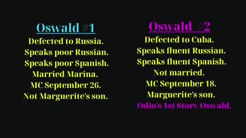The Two Silvia Odio Oswald Sighting Stories & The Two Oswalds