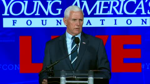 Former Vice President Mike Pence delivers remarks at the Young America Foundation's National Conservative Student Conference