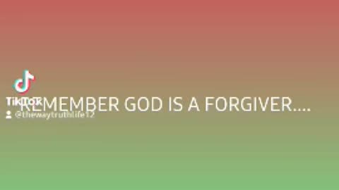 Remember God is