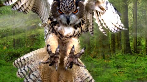 || owl || Bird || Attack || silent || forest || cute ||