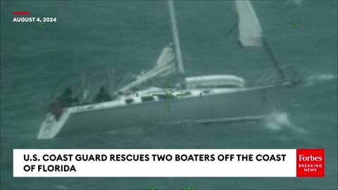 DRAMATIC VIDEO: U.S. Coast Guard Rescues Adrift Boaters Off The Coast Of Florida