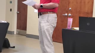 Stefan Bartelski speaks at Forsyth Board of Elections 7-2-24