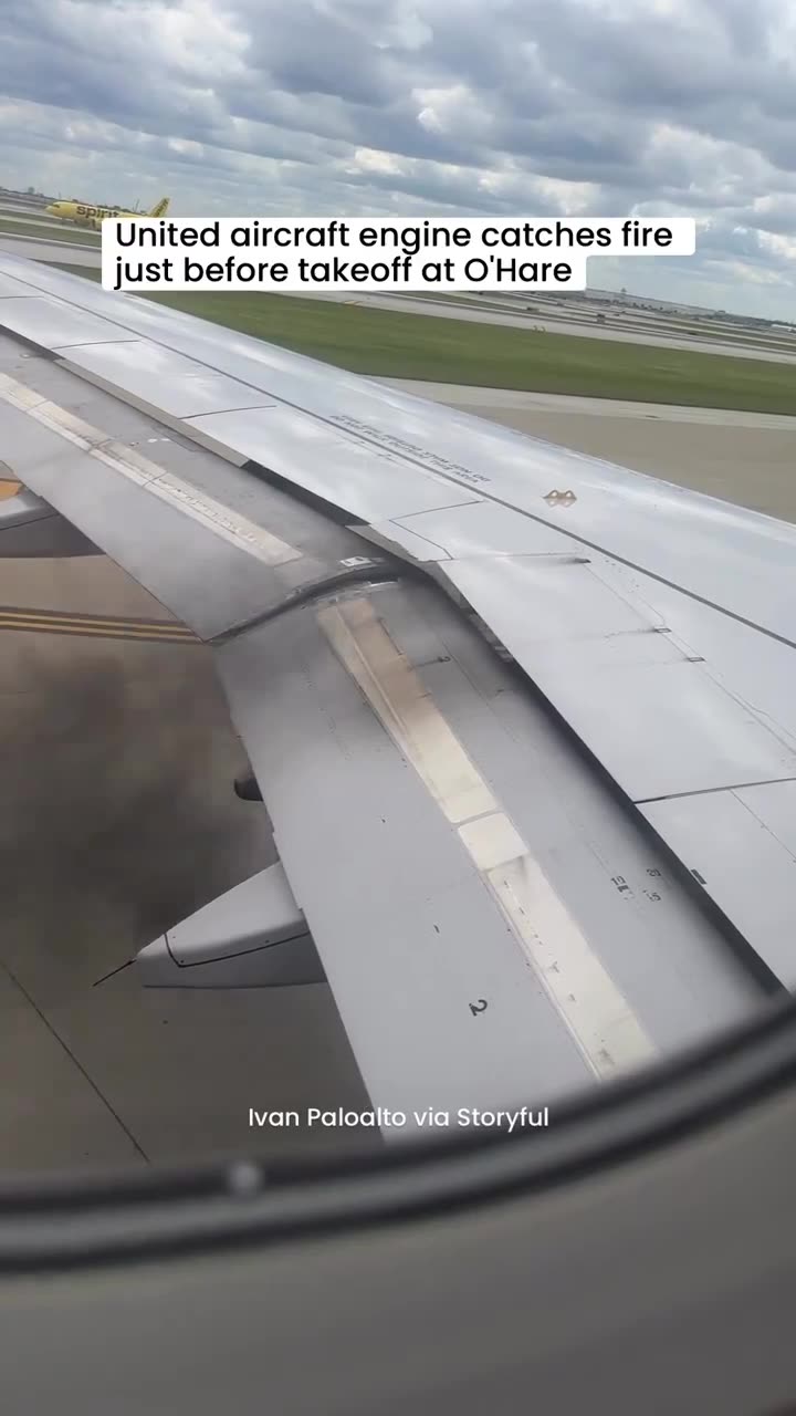 Chicago Ohare United Airlines Flight Aborts Takeoff Due To Engine