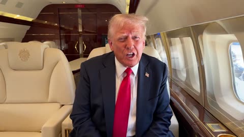 Message from President Donald Trump. Wheels down in Atlanta!