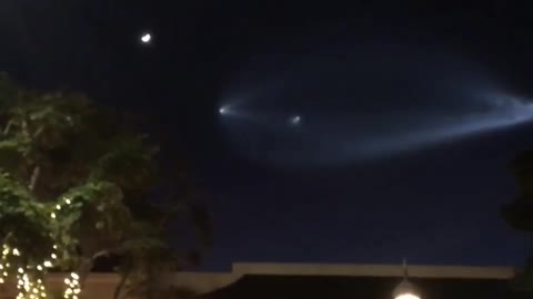 Lights From Rocket Launch Seen Over Los Angeles