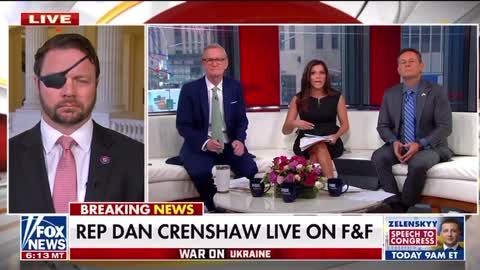 Rep. Dan Crenshaw blames Americans for making up the Ukraine Biolab “conspiracy theory”.