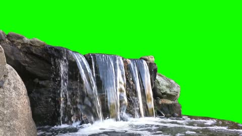 4k mountain waterfall green screen keying video