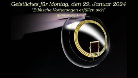 Geistliches für Montag, den 29. Januar 2024