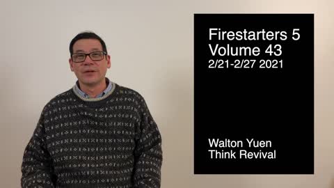 FIRESTARTERS 5 - Vol. 43 for Feb 21, 2021
