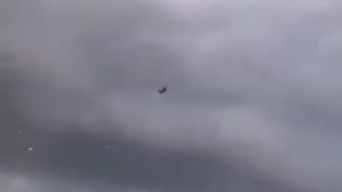 Garbage can flies through the air due to storm! Tornado 🌪