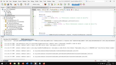 Java parte 111. Desarrollo web, parte 12. Pool de conexiones a base de datos.