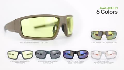 Cumulus Blue Mirror Lens and Matte Black Frame Safety Glasses