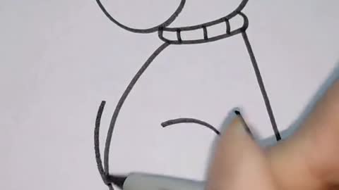How to draw simple Dog in 1 minute #drawing​ #draw​ #painting