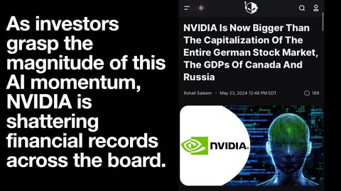 As investors grasp the magnitude of this AI momentum NVIDIA is shattering financial records across the board.