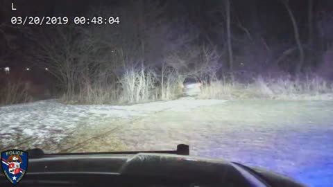 Dash Cam: Police Pursuit, Suspect Tries To Drive Into The River