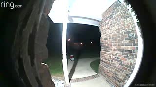 Intruder Slithers Past Doorbell Camera