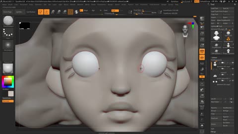 Sculpt a cute girl with Zbrush, the process is meticulous and suitable for learning 7