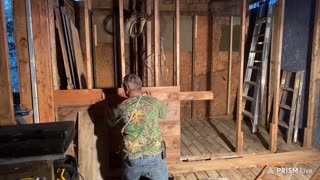 installing reclaimed 1x's on the bedroom walls of the cabin//Ky homesteader/DIY/How-to