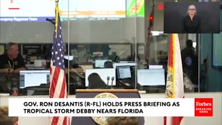 *BREAKING NEWS*: Gov. Ron DeSantis Holds Press Briefing As Tropical Storm Debby Nears Florida