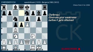 Chess Middlegame from 0 to 1500: Commented Game 9