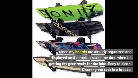 See Comments: StoreYourBoard Adjustable Wakeboard Storage Rack, 4 Board Wall Mount Display