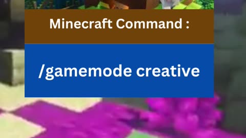 Minecraft Command: /gamemode creative #shorts #gaminggear #shortsvideo #incrediblegaming