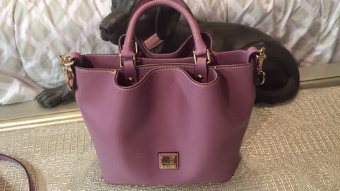 Dooney & Bourke Saffiano Small Barlow Satchel Mauve