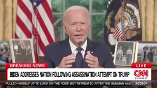 Biden brings up Jan 6th -- During Trump Statement