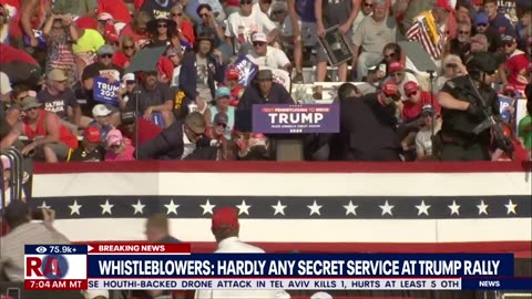 BREAKING: Whistleblowers allege hardly any Secret Service agents at Trump rally during shooting