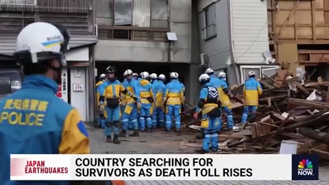 Japan searching for earthquake survivors as death toll rises