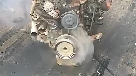 Can the engine disassembly still be mounted and used
