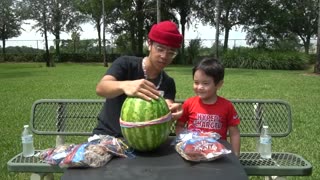 Watermelon vs 500 rubber band challenge