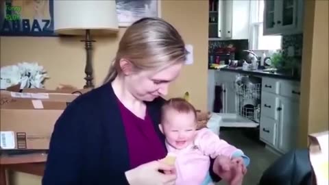 "Try Not To Laugh Challenge: Cute Mother and Baby Face Reactions Edition!"