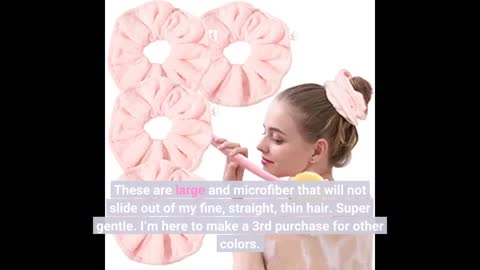 Ivyu microfiber hair drying scrunchies towels fiber buns large scrunchie for curl hair for bed pool