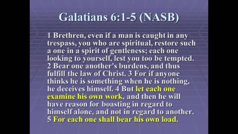 'Dedicated2Jesus' Daily Devotional -- Galatians 6.1-5 "Bearing One Another’s Burdens"