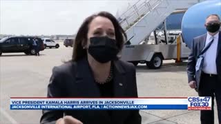 Kamala Erupts in Laughter When Asked If She Plans to Visit the Border