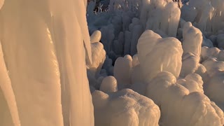 Incredible Ice Formations in Michigan