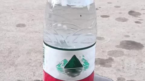 Explosion bottle and water